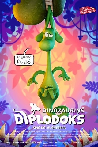 Pirkt biļetes Dinozauriņš Diplodoks Sigulda, KINO LORA, Sigulda Novembris 03