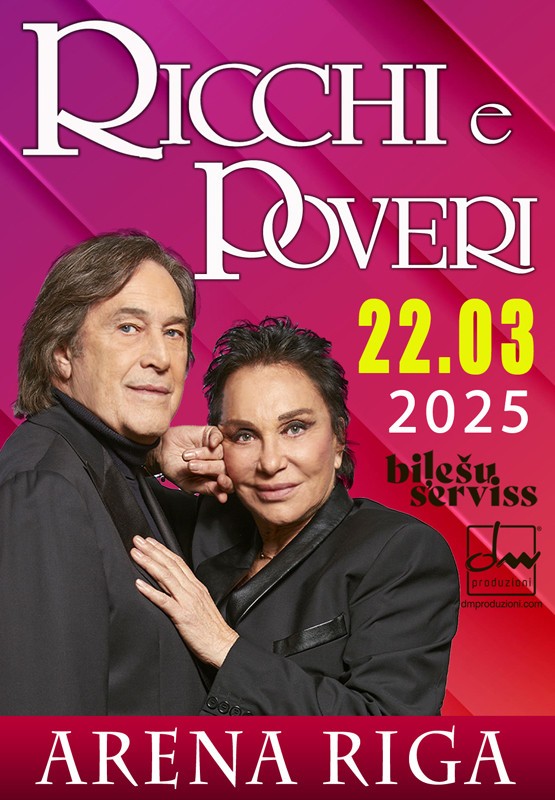 Pirkt biļetes Ricchi e Poveri Rīga, Arēna Rīga Marts 22