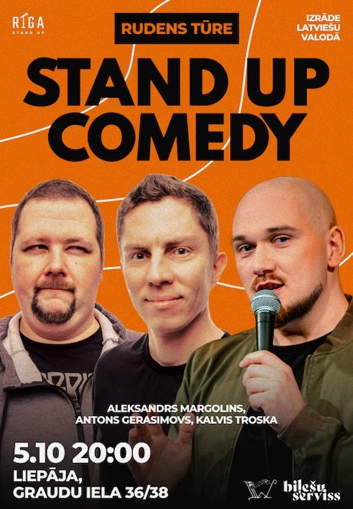 Купить билеты Stand Up izrāde Liepājā / Rudens tūre Liepāja, Kultūras nams Wiktorija Октябрь 05