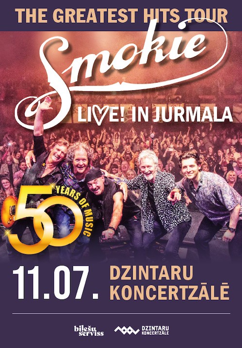 Pirkt biļetes Smokie - The Greatest Hits Tour Jūrmala, Dzintaru koncertzāle, Jūrmala Jūlijs 11