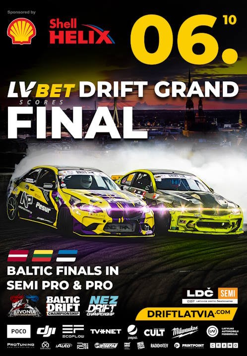 Pirkti bilietus Baltic Drift Grand Final 2024 Rīga, Biķernieku kompleksā sporta bāze Spalis 06