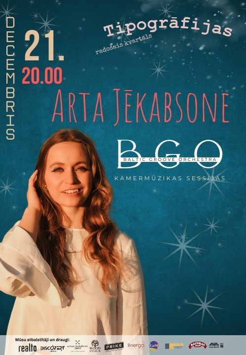 Купить билеты Arta Jēkabsone un Baltic Groove Orchestra Liepāja,, Tipogrāfijas radošais kvartāls Декабрь 21