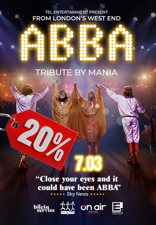 Pirkt biļetes ABBA Tribute by Mania Rīga, Arēna Rīga Marts 07