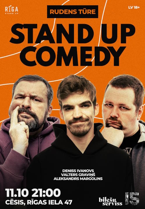 Pirkt biļetes Stand Up izrāde Cēsīs Cēsis, Fonoklubs Oktobris 11