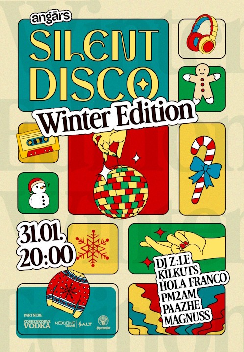 Pirkt biļetes Silent Disco25: Winter Edition Rīga,, Angārs koncertzāle Janvāris 31 - Februāris 01