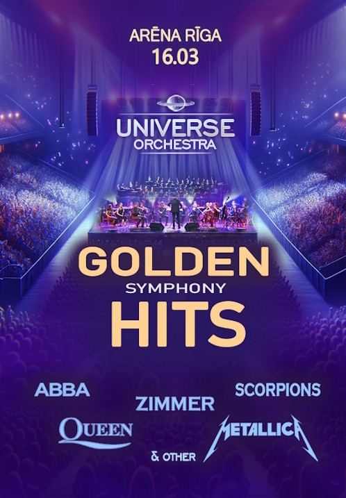 Pirkt biļetes Golden Hits Symphony | Universe Orchestra Rīga, Arēna Rīga Marts 16