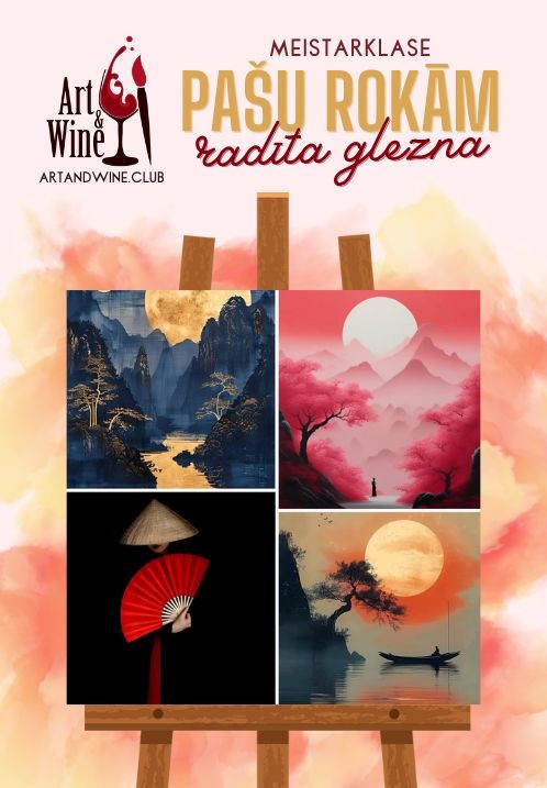 Buy tickets Art&Wine meistarklase: Zīmējam 'Austrumu motīvi' Rīga, Art and Wine studija January 29