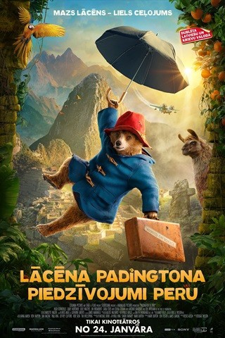 Pirkt biļetes Lācēna Padingtona piedzīvojumi Peru Sigulda, KINO LORA, Sigulda Janvāris 19