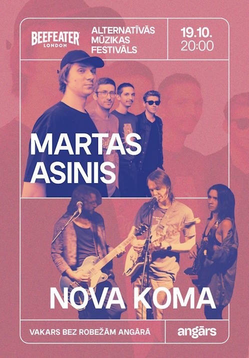 Pirkt biļetes Alternatīvās mūzikas Minifestivāls: Martas Asinis // Nova Koma Rīga, Angāra koncertzāle Oktobris 19
