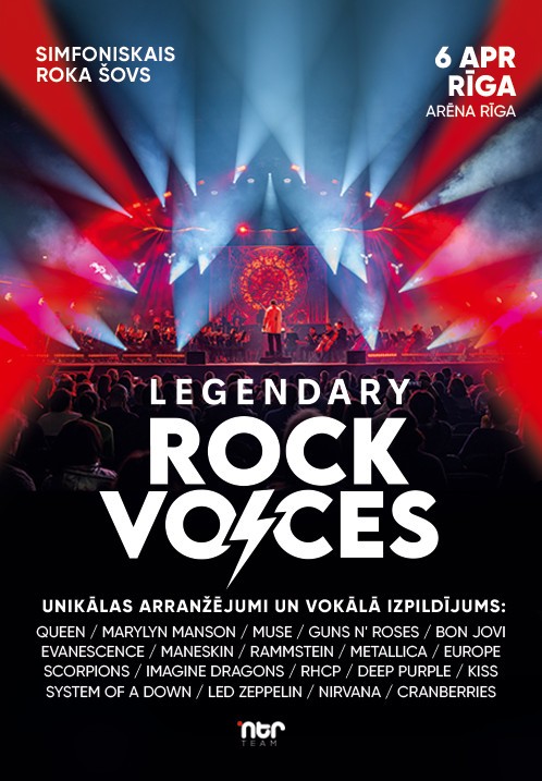 Pirkt biļetes Legendary Rock Voices Simfoniskais roka šovs Rīga, Arēna Rīga Aprīlis 06