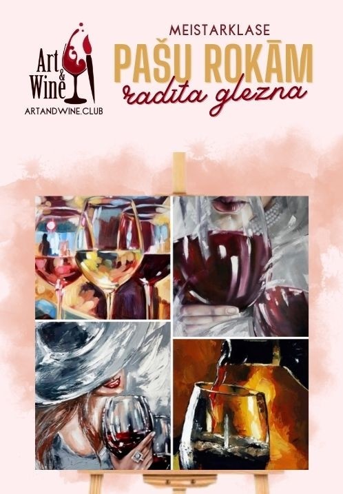 Pirkt biļetes Art and Wine radošā meistarklase: Zīmējam 'Vīns' Rīga, Art and Wine studija Februāris 09