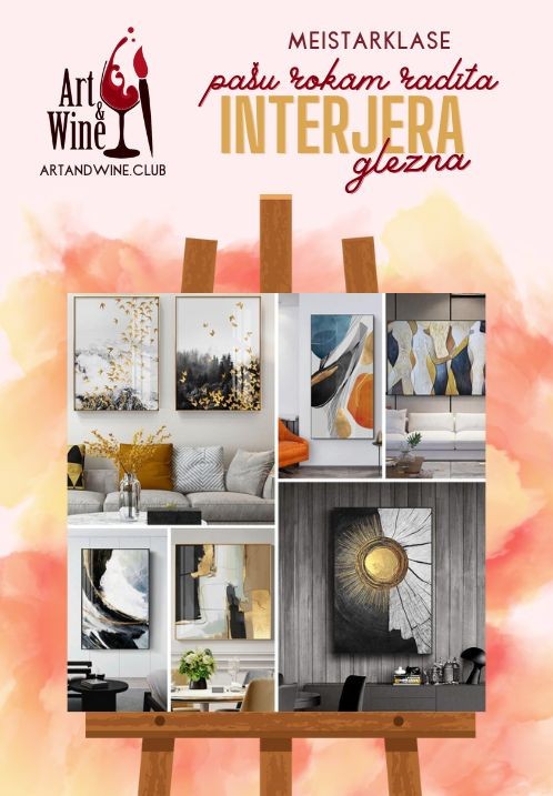 Buy tickets Art & Wine radošā meistarklase: Interjera gleznas (60x80) 4 stundas Rīga, Art and Wine studija February 16