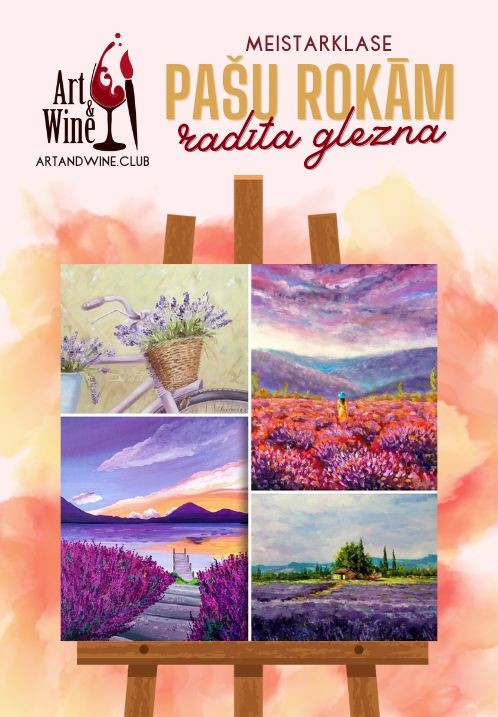 Buy tickets Art and Wine radošā meistarklase: Zīmējam 'Lavanda' Rīga, Art and Wine studija February 21