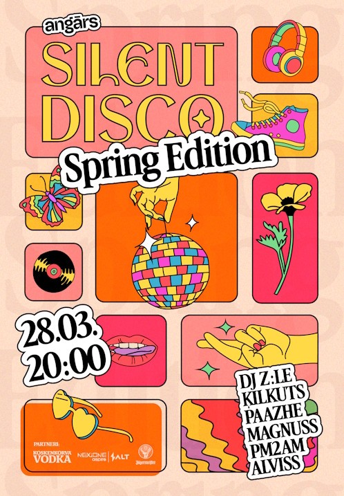 Pirkt biļetes Silent disco'25: Spring Edition Rīga,, Angārs koncertzāle Marts 28-29