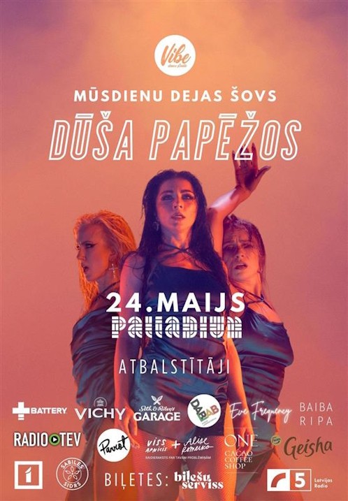 Pirkt biļetes Mūsdienu dejas šovs 'Dūša papēžos' Rīga, Palladium Rīga Maijs 24