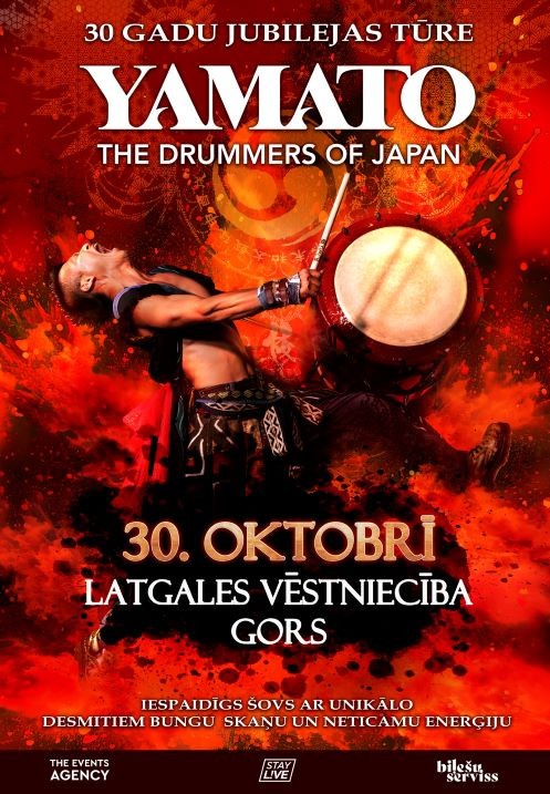 Pirkt biļetes Yamato Drummers Rēzekne, Latgales vēstniecība GORS Oktobris 30