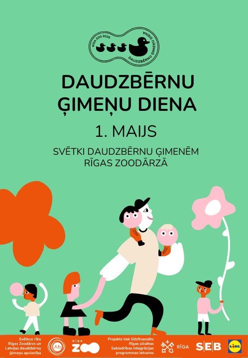 Pirkt biļetes Daudzbērnu ģimeņu biļete 1. maijā Rīga, Rīgas Zooloģiskais dārzs Maijs 01