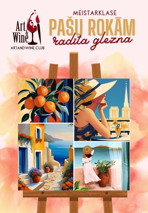 Pirkt biļetes Art&Wine radošā meistarklase: Zīmējam 'Krāsas' Rīga, Art and Wine studija Aprīlis 20