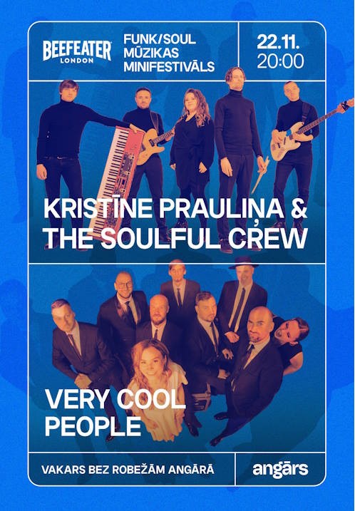 Pirkt biļetes Funk/soul mūzikas Minifestivāls: Kristīne Prauliņa & The Soulful Crew // Very Cool People Rīga, Angāra koncertzāle Novembris 22