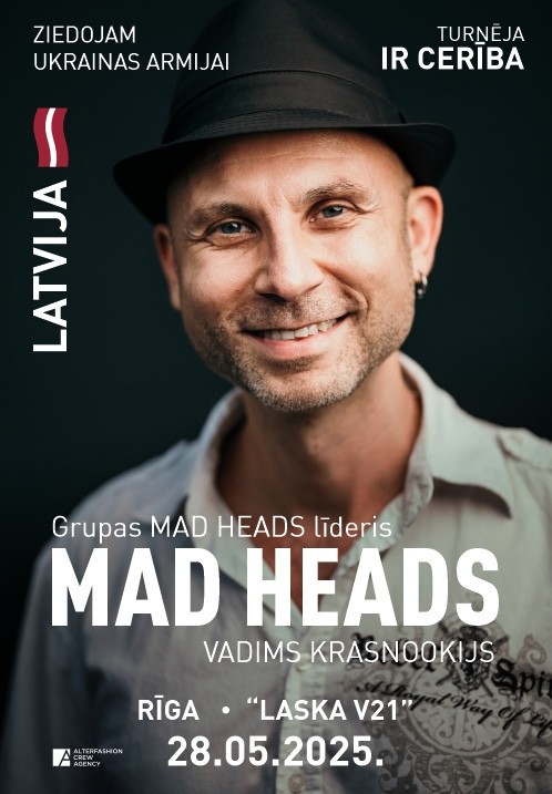 Pirkt biļetes Vadims Krasnookijs (Grupa Mad Heads) / Mad Heads (Vadim Krasnookiy) / Вадим Красноокий Rīga, Laska V21 Maijs 28