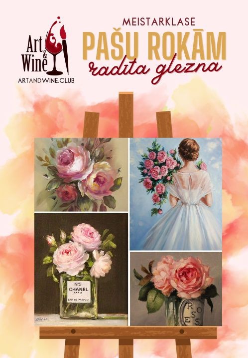 Pirkt biļetes Art&Wine radošā meistarklase: Zīmējam 'Peonijas' Rīga, Art and Wine studija Maijs 18