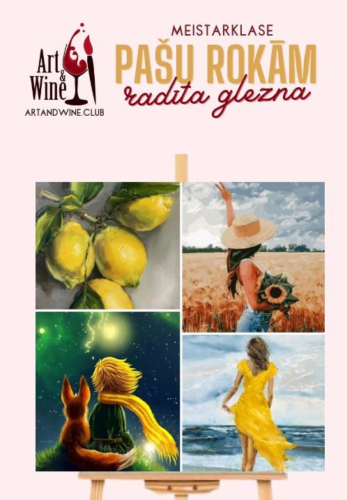 Pirkt biļetes Art & Wine radošā meistarklase: Zīmējam 'Dzeltenie toņi' Rīga, Art and Wine studija Maijs 22