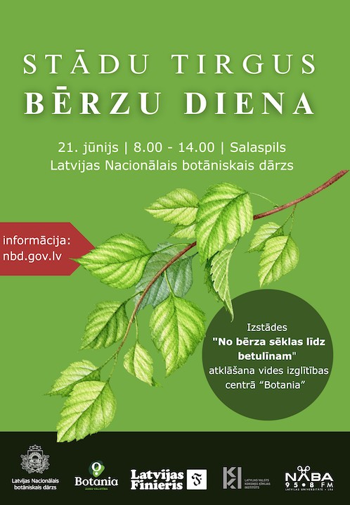 Pirkt biļetes Stādu tirgus | Bērzu diena Salaspils, Nacionālais botāniskais dārzs Jūnijs 21