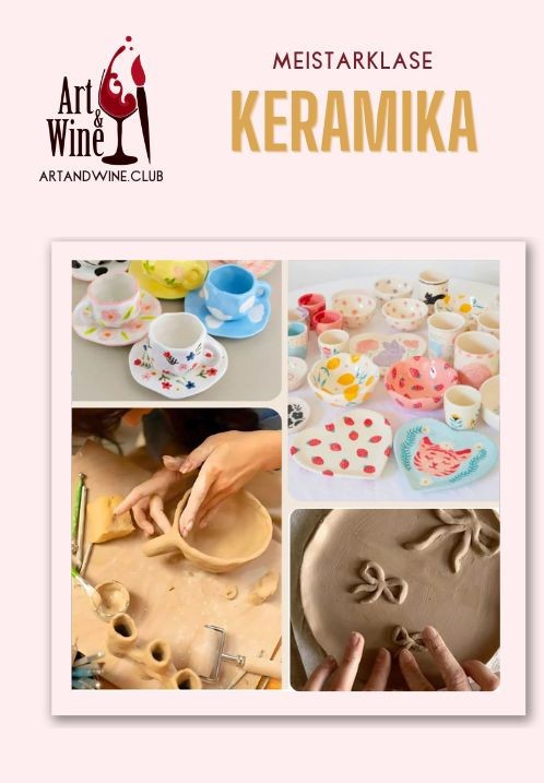 Pirkt biļetes Art and Wine radošā meistarklase: Keramikas meistarklase Rīga, Art and Wine studija Jūnijs 08