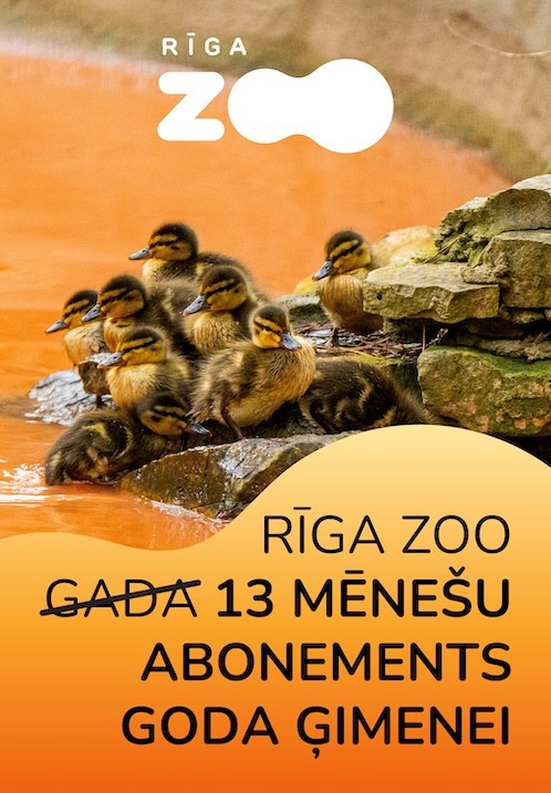 Pirkt biļetes Goda Ģimenes abonements 12+1 mēnešiem Rīgas Nacionālā zooloģiskā dārza apmeklējumam Rīga, Rīgas Zooloģiskais dārzs Jūnijs 02-08
