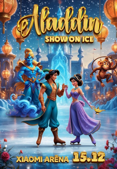Pirkt biļetes Aladdin on Ice Rīga, Xiaomi Arēna Decembris 15