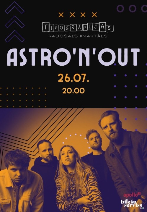 Pirkt biļetes Astro'n'out Liepāja,, Tipogrāfijas radošais kvartāls Jūlijs 26