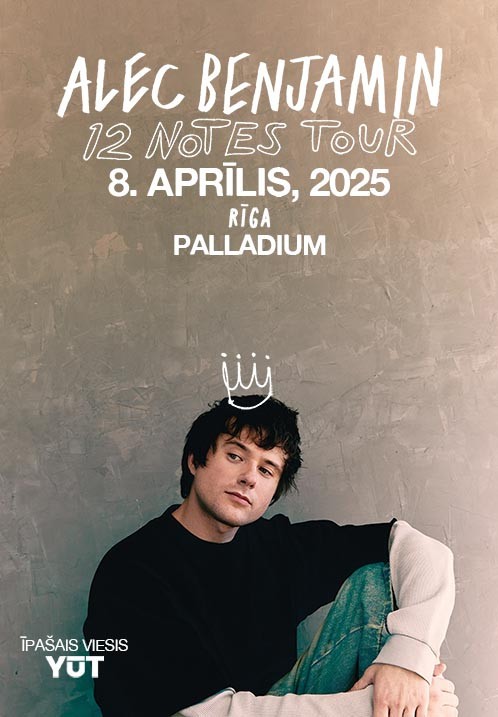 Pirkt biļetes Alec Benjamin - 12 Notes Tour Rīga, Palladium Rīga Aprīlis 08