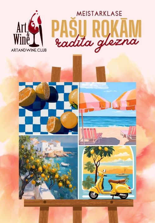 Купить билеты Art&Wine radošā meistarklase: Zīmējam 'Atvaļinājums' Rīga, Art and Wine studija Июнь 28