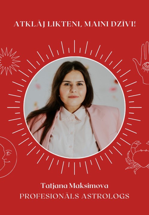 Pirkt biļetes Astroloģijas konsultācija pie profesionāla astrologa ar Maģistra grādu vadības psiholoģijā - Tatjanas Maksimovas. Rīga, Zoom platforma Janvāris 31
