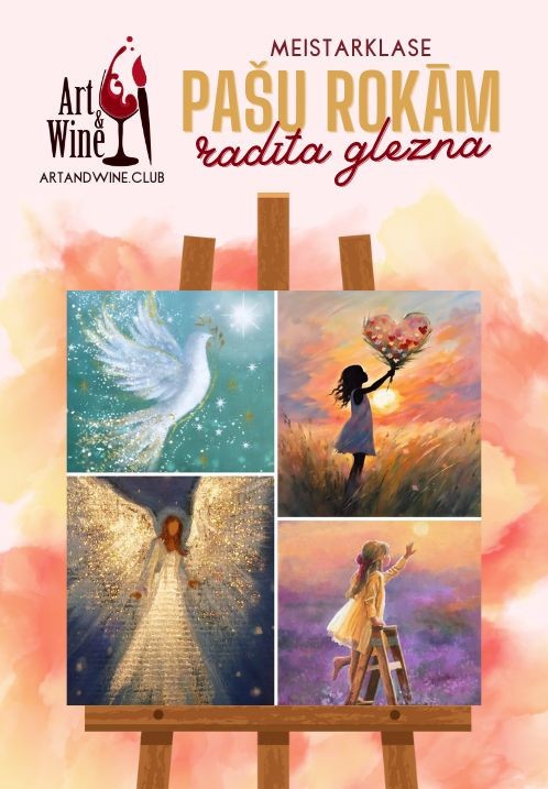 Pirkt biļetes Art&Wine radošā meistarklase: Zīmējam 'Iedvesma' Rīga, Art and Wine studija Jūlijs 17