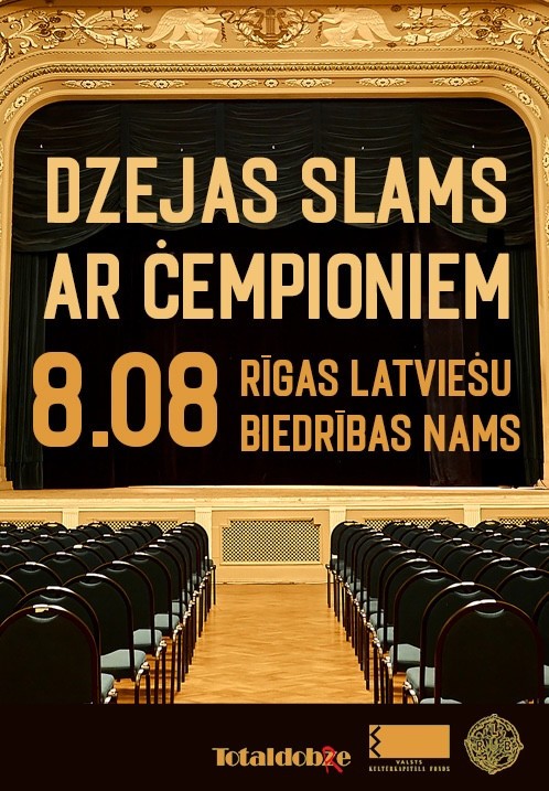 Pirkt biļetes Dzejas slams ar čempioniem! 7 Eiropas valstu Dzejas slamu čempioni, Pasaules kausa, Eiropas čempionāta uzvarētāji Rīga, Rīgas Latviešu biedrības nams Augusts 08