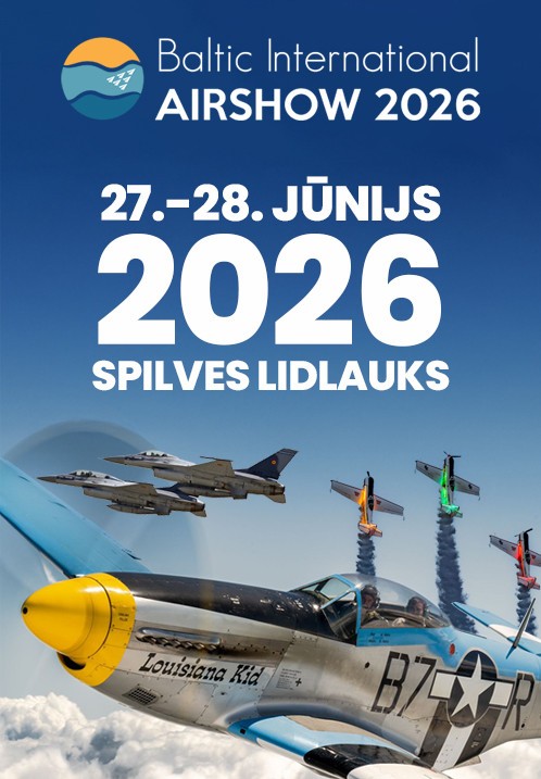 Pirkti bilietus Baltic International Airshow 2026 Rīga, Lidlauks Spilve Birželis 27-28