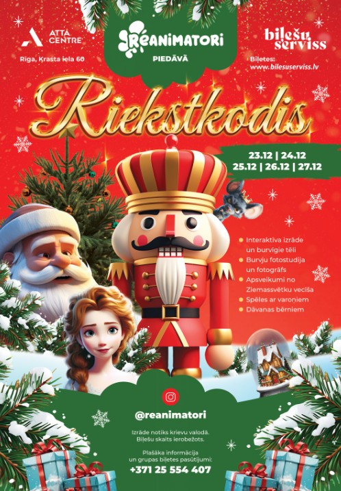 Buy tickets Jaungada izrāde 'Riekstkodis' / Новогодний спектакль 'Щелкунчик' Rīga, ATTA Centre December 23