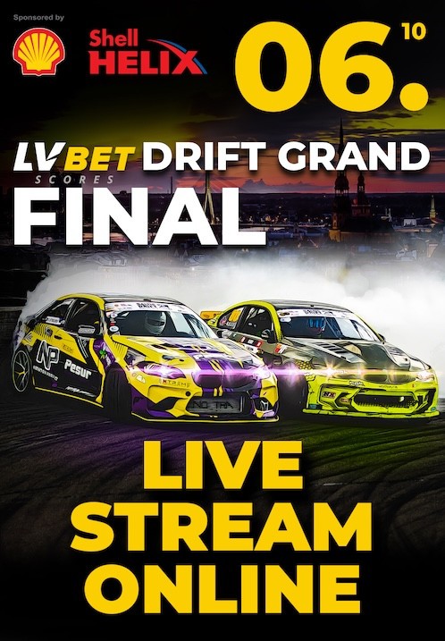 Pirkti bilietus Tiešraide / Online: Baltic Drift Grand Final 2024 Rīga, Biļešu Serviss tiešsaiste Spalis 06